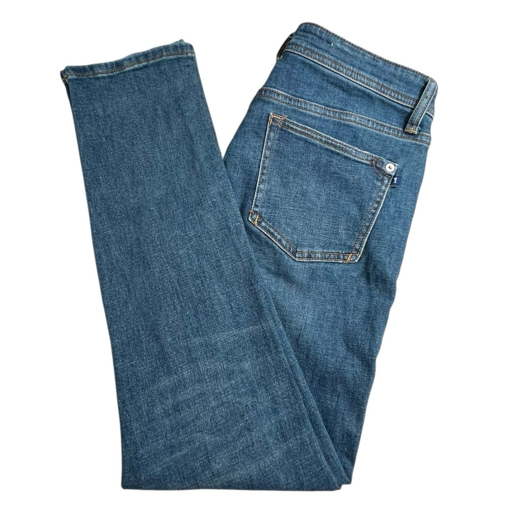 Pilcro Womens‎ 27 Slim Boyfriend Distressed Dark Wash Mid Rise Relaxed Jeans